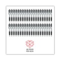Pens | Universal UNV15533 1 mm Comfort Grip Retractable Ballpoint Pens - Medium, Black (48/Pack) image number 4