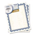 Copy & Printer Paper | Geographics 47849 Award Certificates, 8.5 x 11, Natural with Braided Blue/Silver Border, 15/Pack image number 1