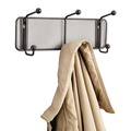 Wall Racks & Hooks | Safco 6402BL 14.75 in. x 3 in. x 5.5 in. 3 Hook Onyx Mesh Wall Racks - Black image number 1
