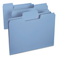 File Folders | Smead 11986 1/3-Cut Tabs Assorted Letter Size 0.75 in. Expansion SuperTab Colored File Folders - Blue (100/Box) image number 0