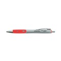 Pens | Universal 39722 0.7 mm. Medium Comfort Grip Retractable Gel Pen - Red Ink, Gray/Red/Silver Barrel (1-Dozen) image number 2