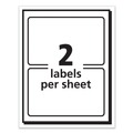 Labels | Avery 05143 3.38 in. x 2.33 in. Printable Adhesive Name Badges - Red Border (100/Pack) image number 1
