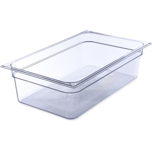 Food Trays, Containers, and Lids | Carlisle 10202B07 19.4 qt 12.5 in. x 20.75 in. x 6 in. StorPlus Polycarbonate Food Pan - Clear image number 0
