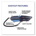 Box Cutters & Utility Knives | Cosco 091524 Easycut 6 in. Plastic Handle Self-Retracting Cutter with Safety-Tip Blade Holster and Lanyard - Black/Blue image number 6