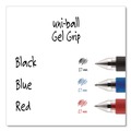 Pens | uni-ball 65450 Signo GRIP 0.7 mm Stick Gel Pen - Black Ink/Clear/Black/Silver Barrel/Medium (1-Dozen) image number 3