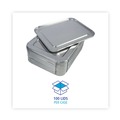  | Boardwalk BWKLIDSTEAMHF 10.5 in. x 12.81 in. x 0.63 in. Aluminum Steam Table Pan Lids (100/Carton) image number 2