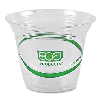 Eco-Products EP-CC9S-GS 9 oz. GreenStripe Renewable and Compostable Cold Cups - Clear (1000/Carton)