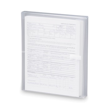 Smead 89661 1-1/4 in. Expansion Jacket Poly Side-Load Envelopes - Letter, Clear (5/Pack)