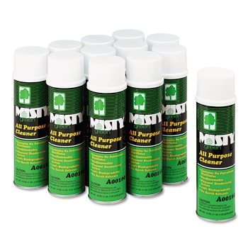 Misty 1001583 19 oz. Citrus Scent Green All-Purpose Cleaner Aerosol Spray (12/Carton)