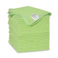 Cleaning Cloths | Boardwalk 2164037 16 in. x 16 in. Microfiber Cleaning Cloths - Green (24/Pack) image number 0