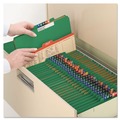 File Folders | Smead 14097 8 SafeSHIELD Fasteners 3 Dividers Letter Size 8-Section Pressboard Top Tab Classification Folders - Green (10/Box) image number 5