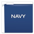 File Folders | Pendaflex 04153 1/5 NAV 1/5-Cut Tabs Legal Size Colored Reinforced Hanging Folders - Navy (25/Box) image number 3