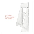 Desk Shelves | Deflecto 55501 9.13 in. x 3.25 in. x 11.88 in. Stand-Tall Wall-Mount Magazine Literature Rack - Clear image number 7