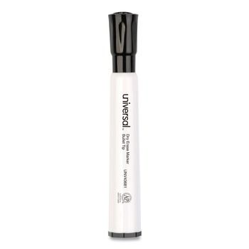 Universal UNV43681 Medium Bullet Tip Dry Erase Marker - Black (1 Dozen)