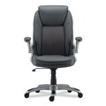 Office Chairs | Alera ALELT4219 Leithen Bonded Leather Midback Chair Supports Up to 275 lbs. - Gray/Silver image number 1