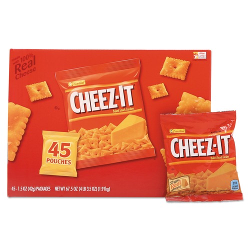 Snacks | Sunshine 2410010201 1.5 oz. Pack Cheez-it Crackers - Original (45 /Carton) image number 0