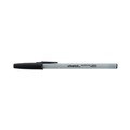 Pens | Universal UNV27410 Medium 1 mm Stick Ballpoint Pen - Black Ink, Gray/Black Barrel (1 Dozen) image number 1