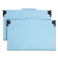 File Folders | Smead 65165 2 Dividers Legal Size FasTab Hanging Pressboard Classification Folders - Blue image number 0