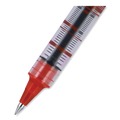 Pens | uni-ball 60117 VISION Extra-Fine 0.5 mm Stick Roller Ball Pen - Red Ink Gray/Red Barrel (1-Dozen) image number 6