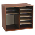 Office Filing Cabinets & Shelves | Safco 9420CY 12 Compartments 19.63 in. x 11.88 in. x 16.13 in. Fiberboard Literature Sorter - Cherry image number 1