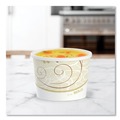 Food Trays, Containers, and Lids | SOLO HS4125-J8000 3.6 in. Diameter x 3.3 in. h 12 oz Double Poly Paper Symphony Design Food Containers (500/Carton) image number 4
