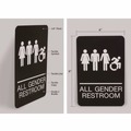 Floor Signs & Safety Signs | Headline Sign 7781 6 x 9 All Gender Restroom ADA Sign - Black Face/White Graphics image number 4