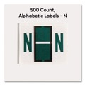 Labels | Smead 67084 1 in. x 1.25 in. N Color-Coded End Tab Filing Labels - White (500/Roll) image number 1
