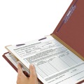 File Folders | Smead 13724 2 in. Expansion Recycled Pressboard 4-Fastener Classification Folders - Letter Size/Red Exterior (10/Box) image number 4