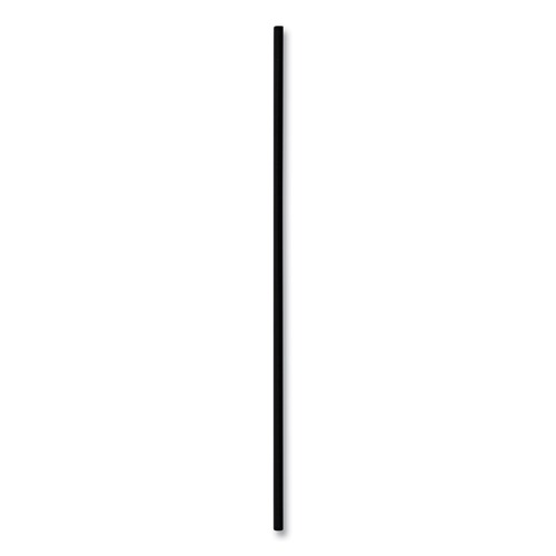 Cutlery | Boardwalk BWKSLSTUBL 8 in. Polypropylene Cocktail Straws - Black (10/Carton) image number 0