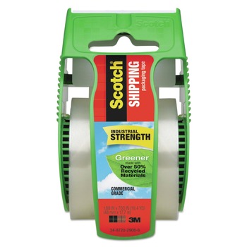 Scotch 175G 1.88 in. x 58.33 ft. 1.5 in. Core Greener Commercial Grade Packaging Tape with Dispenser - Clear (1-Roll)