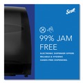 Paper Towel Holders | Scott 48860 Essential 12.7 in. x 9.57 in. x 15.76 in. Electronic Hard Roll Towel Dispenser - Black (1/Carton) image number 7