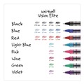 Pens | uni-ball 60139 VISION Fine 0.7 mm Stick Roller Ball Pen - Red Ink Silver/Red/Clear Barrel (1-Dozen) image number 3