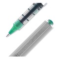 Back to School Sale | uni-ball 60386 Fine 0.7 mm VISION Stick Roller Ball Pen - Green Ink, Silver/Green/Clear Barrel (1-Dozen) image number 4