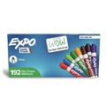 Washable Markers | EXPO 2003995A Low-Odor Chisel Tip Dry Erase Marker Office Value Pack - Assorted Colors (192/Pack) image number 0