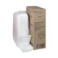 Food Trays, Containers, and Lids | Pactiv Corp. YTD18803ECON 8.42 in. x 8.15 in. x 3 in. 3 Compartments Dual Tab Lock Economy Vented Foam Hinged Lid Container - White (150/Carton) image number 3