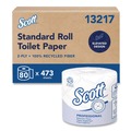 Toilet Paper | Scott 13217 Essential 100 Percent Recycled Fiber SRB Septic Safe 2 Ply Bathroom Tissue - White (80/Carton) image number 0