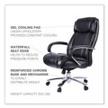 Office Chairs | Alera ALEMS4419 Maxxis Series 19.7 in. to 25 in. Seat Height Supports 500 lbs. Big/Tall Bonded Leather Chair - Black Seat/Back, Chrome Base image number 4