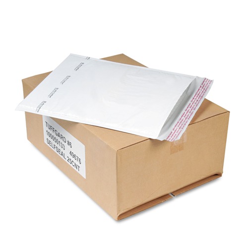 Envelopes & Mailers | Sealed Air 49676 12.5 in. x 19 in. #6 Jiffy TuffGard Self-Seal Cushioned Mailer - White (25/Carton) image number 0