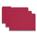 File Folders | Smead 22538 1/3-Cut Tabs Assorted Legal Size 1 in. Expansion Recycled Heavy Pressboard Folders - Bright Red (25/Box) image number 0