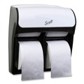 Toilet Paper Dispensers | Scott 44517 11.25 in. x 6.31 in. x 12.75 in. Pro High Capacity Coreless SRB Tissue Dispenser - White (1/Carton) image number 0
