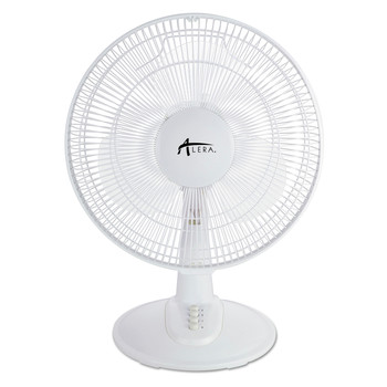 Alera ALEFAN122 3-Speed 12 in. Plastic Oscillating Desk Fan - White