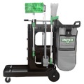 Cleaning Carts | Unger UNGCRTZN ZoneCleanRx 23.5 in. x 25 in. x 25 in. 3 Shelves Plastic Janitorial Carts - Black image number 3