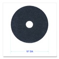 Cleaning & Janitorial Accessories | Boardwalk BWK4019HIP 19 in. Diameter High Performance Stripping Floor Pads - Black (5/Carton) image number 5