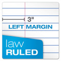 Notebooks & Pads | Ampad 20-345 White 8.5 in. x 11.75 in. Sheets Pitman Rule Variation (Offset Dividing Line - 3 in. Left) Double Sheet Pads (100 Sheets/Pad) image number 3