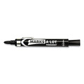 Permanent Markers | Avery 24878 MARKS A LOT Broad Bullet Tip Large Desk-Style Permanent Marker with Metal Pocket Clip - Black (1-Dozen) image number 2
