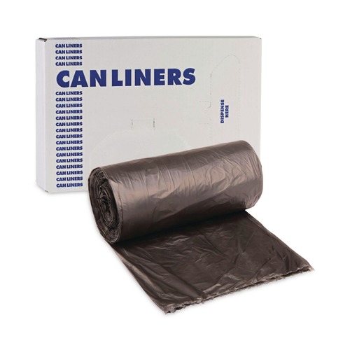  | Boardwalk V7658HKKR01 38 in. x 58 in. 14 mic 60 Gallon High-Density Can Liners - Black (200/Carton) image number 0