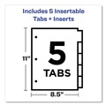 Dividers & Tabs | Avery 11900 Big Tab 11 in. x 8.5 in. 5-Tab Insertable Plastic Dividers - Assorted (1-Set) image number 8
