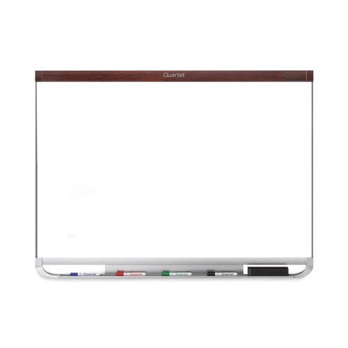 White Boards | Quartet P554MP2 Prestige 2 Duramax 48 in. x 36 in. Magnetic Porcelain Whiteboard - Mahogany image number 0