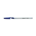 Pens | Universal UNV27411 Medium 1 mm Stick Ballpoint Pen - Blue Ink, Gray/Blue Barrel (1 Dozen) image number 2