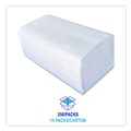 Paper Towels and Napkins | Boardwalk BWK52GREEN 9.13 in. x 10.25 in. 1-Ply Green Single-Fold Towels - Natural White (16 Packs/Carton) image number 5